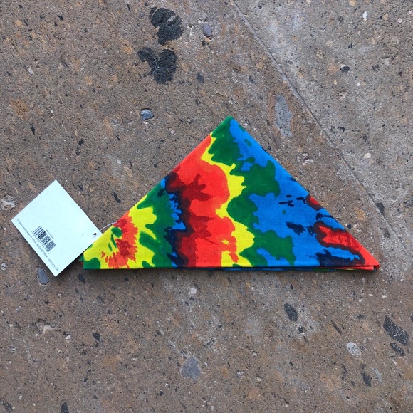 *SOLD* Rainbow Tie Dye Bandana - Picture 2 of 3